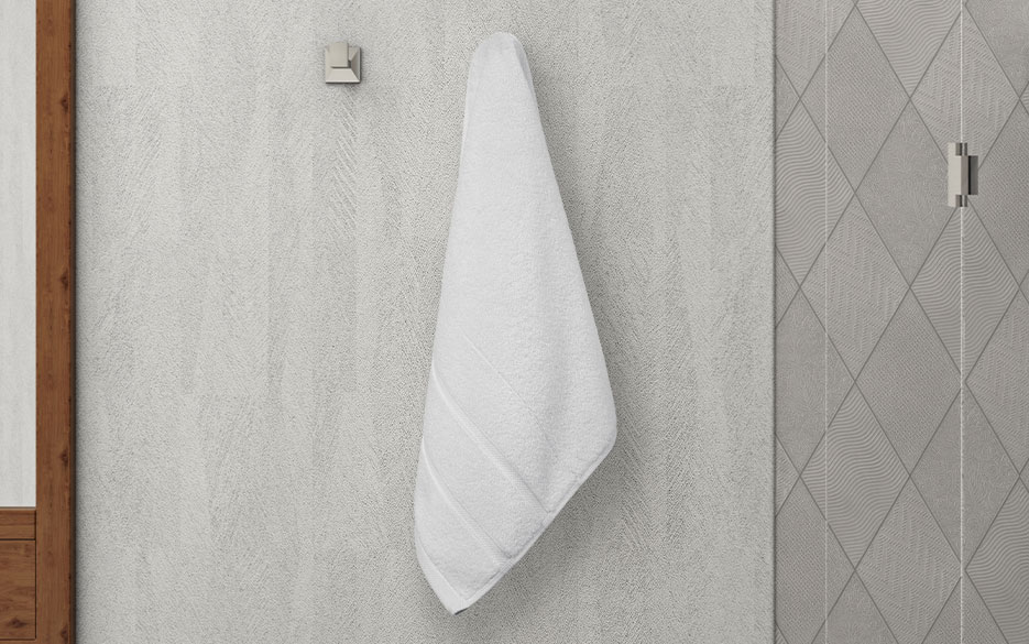 Striped Trim Hand Towel